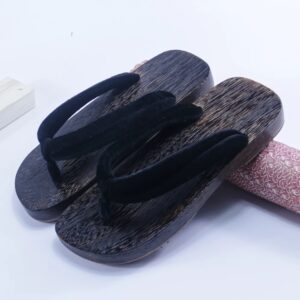 Getas Large Sizes Japan Kimono Shoes Sandals black Brown