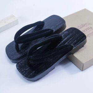 Getas Large Sizes Japan Kimono Shoes Sandals Black